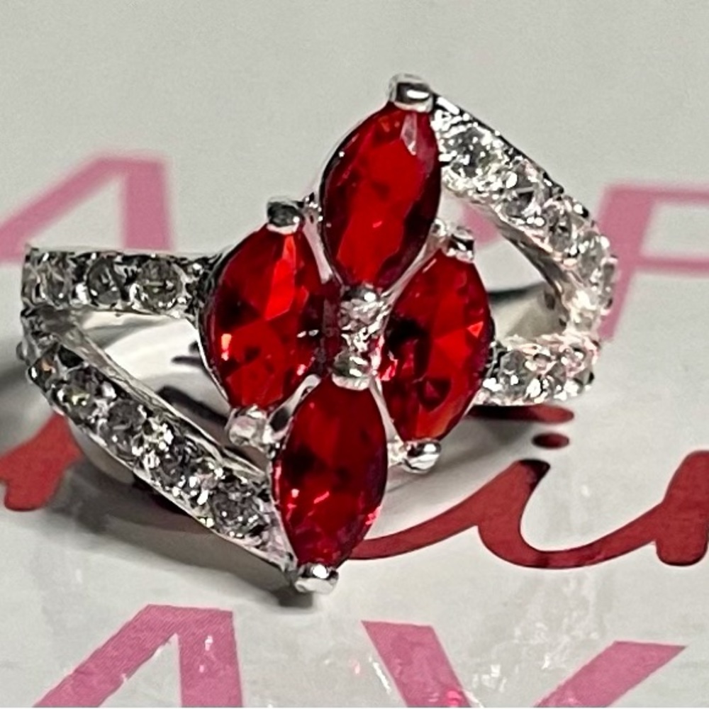 Red Ruby .925 Ring - image 1